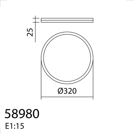 Lampa sufitowa OSONA czarny LED 26+6W Ø32 CCT 3000-4000-5000K (przód), tył wyłącznie wyłącznie 3000K (zmienna moc)