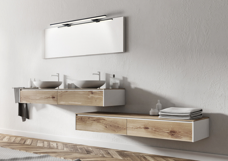 Lampa łazienkowa TIWALL KIT (uchwyt lustro/ściana/szafka) chrom LED 20W 750mm 4000K IP44