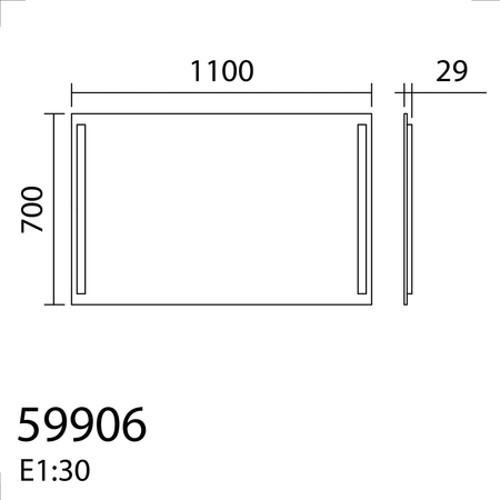 Lustro łazienkowe REFLEX 110x70 31W CCT 3000-4000-5500K IP44 ściemnianie dotykowe, funkcja odparowania