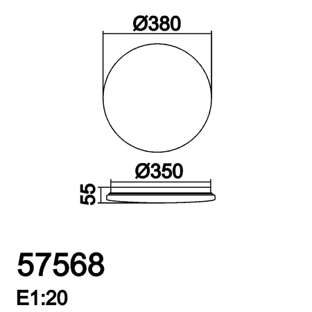 Plafon EROS LED 36W 4000K ø38cm biały