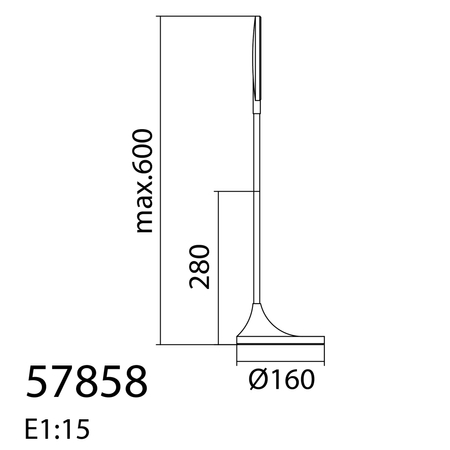 Lampa stołowa LOUPE 17W 4000K czarny, włącznik dotykowy, ściemniacz