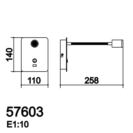 Lampa ścienna READER FLEX chrom matowy + USB LED 3W 3000K
